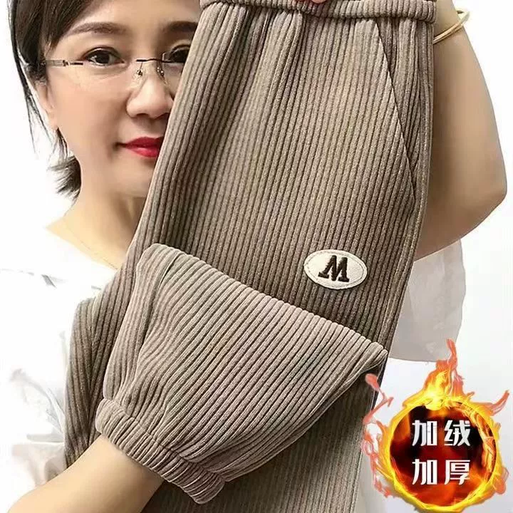 Плюшевые толстые брюки Chenier женские осенние и зимние шаровары свободные тонкие брюки Martin с высокой талией бархатные брюки-брюки женские