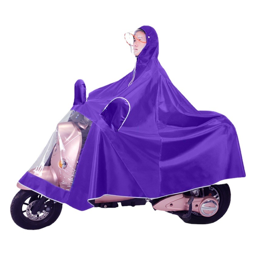 Coche eléctrico impermeable poncho de la motocicleta engrosada montando batería parabrisas del coche adulto impermeable Individual Doble poncho