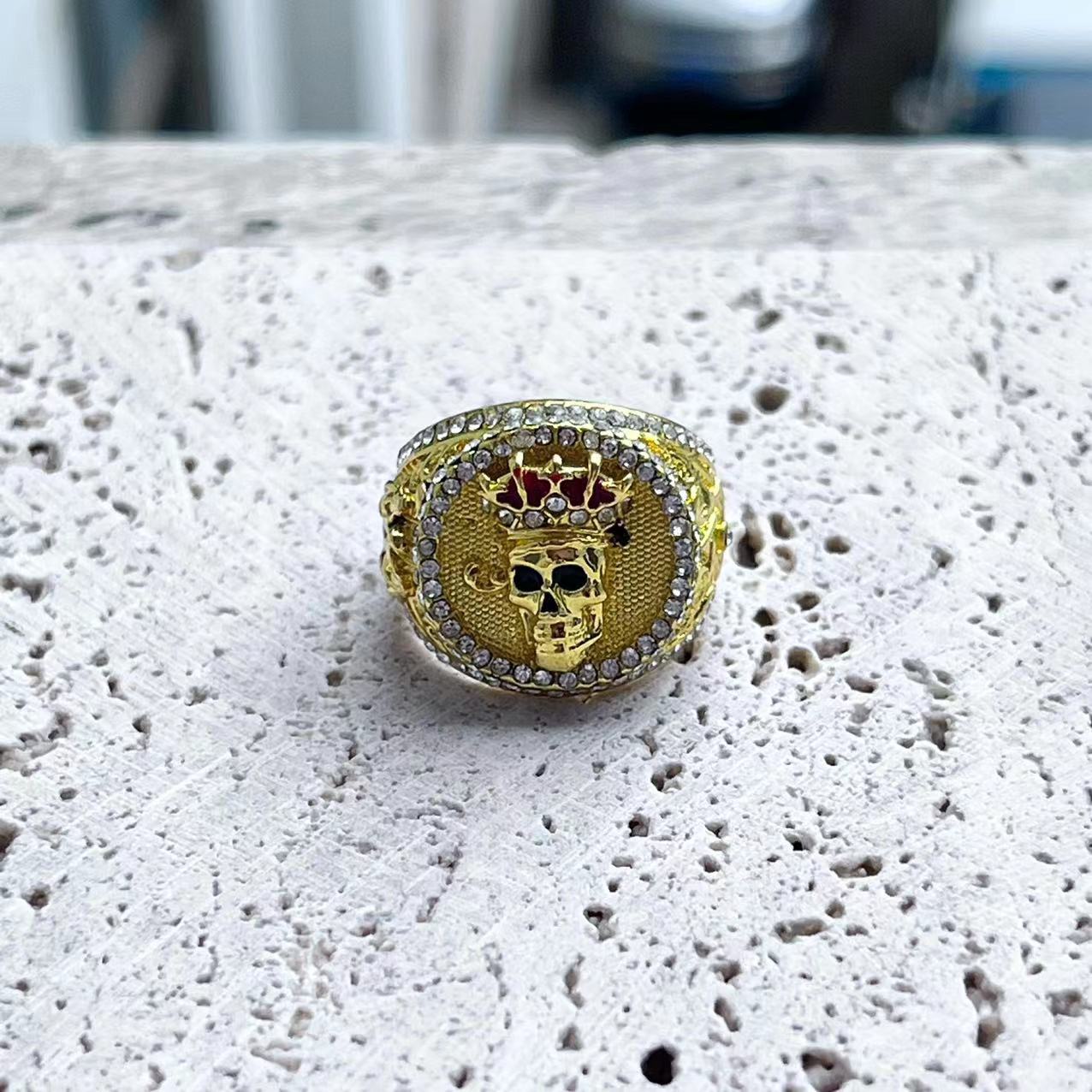 Hip Hop Punk Rock Personalità Moda di strada Uomo Donna Anello Accessori Vintage Teschio Anelli premium_voghion.com