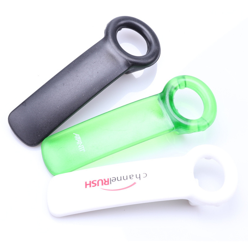 Ventas directas de la fábrica una variedad colores 5*14cm superficie imprimible plástico sólido abrelatas creativo tapa dispositivo torsión