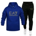 Blue+black pants+gold label