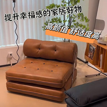 沙发床可折叠两用家用卧室豆腐块塔吉单人懒人沙发躺坐亚马逊