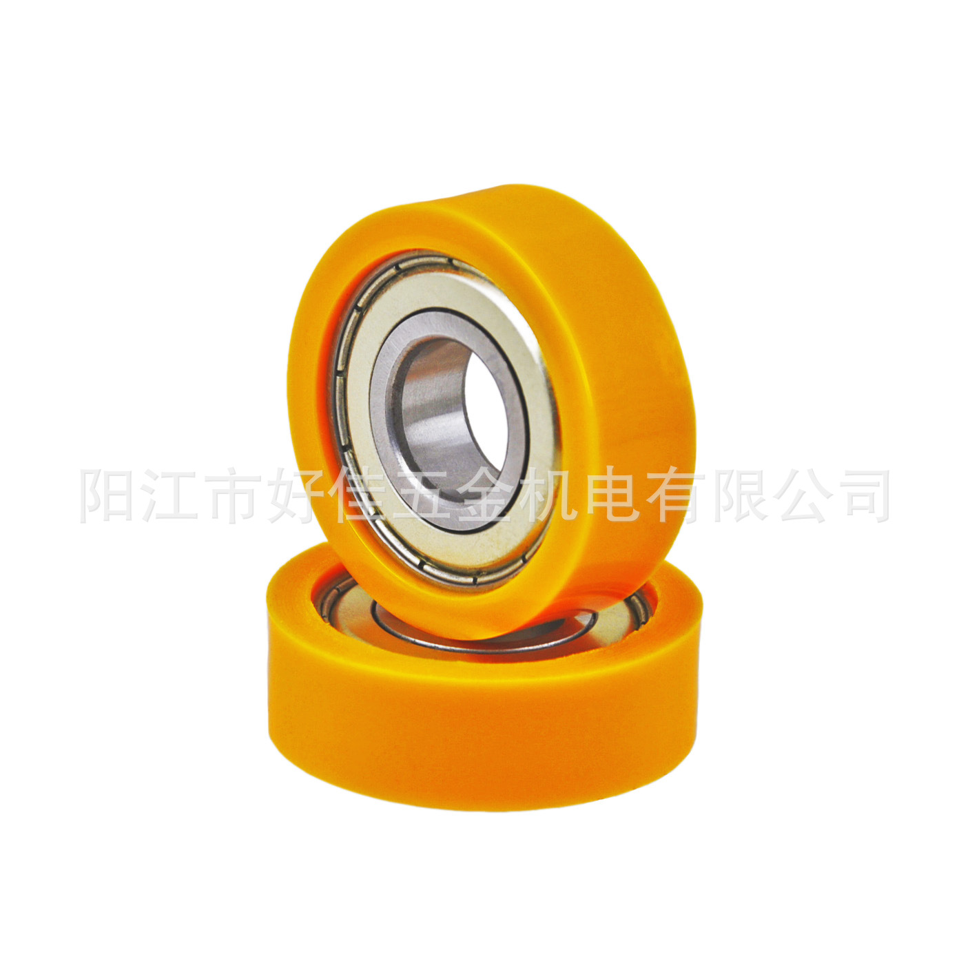 源头工厂定制产品 6204高速轴承外包聚氨酯传送带脚轮AGV从动脚轮