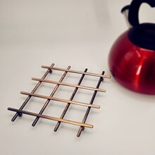 家用餐墊碗墊砂鍋防燙鍋墊不銹鋼色方形鍋墊台面收納茶水杯墊定制