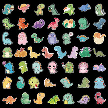 Q版小恐龙贴纸卡通可爱小动物女孩儿童贴画diy手帐充电宝ipad装饰