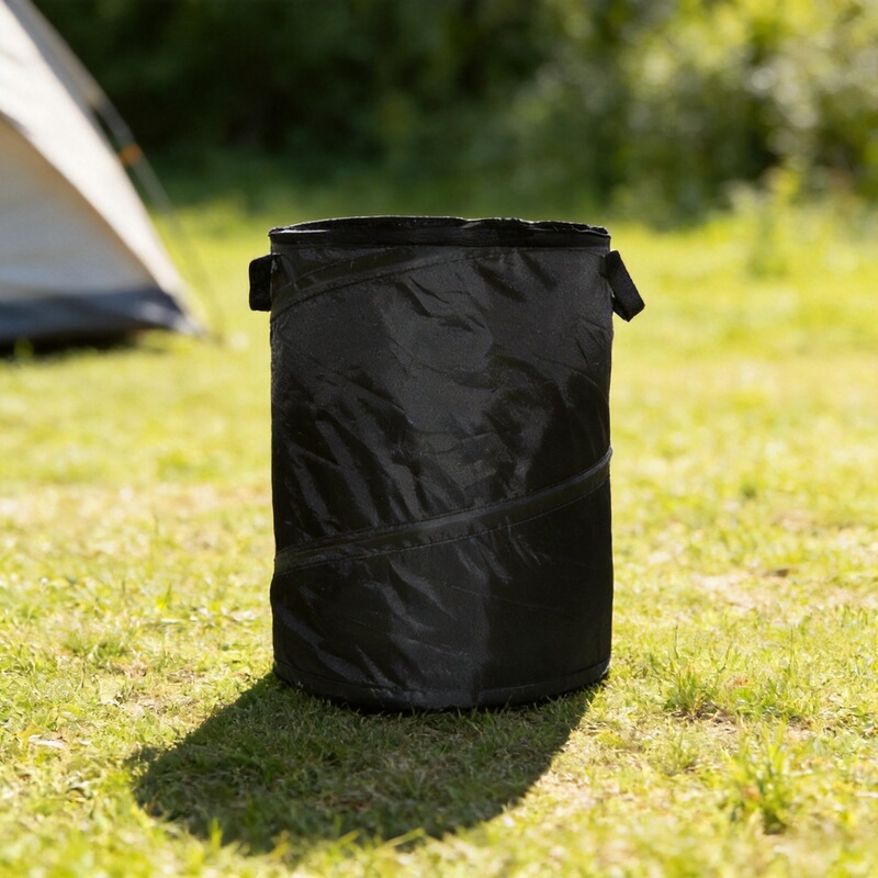 New foldable Oxford cloth garden bin, pop-up trash can, portable car outdoor trash bin with clip