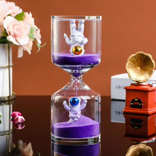 Hourglass Timer Astronaut Children Chronograph Minutes Student Meal Time quicksand bottle glass blue green