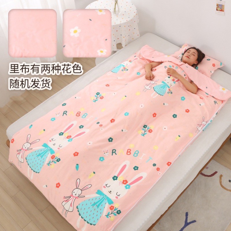 Children's Sleeping Bag Anti-Kick Quilt for Middle and Large Children Layered Cotton Sleeping Bag Autumn and Winter Removable Kidsren's Baby Anti-Kick Quilt