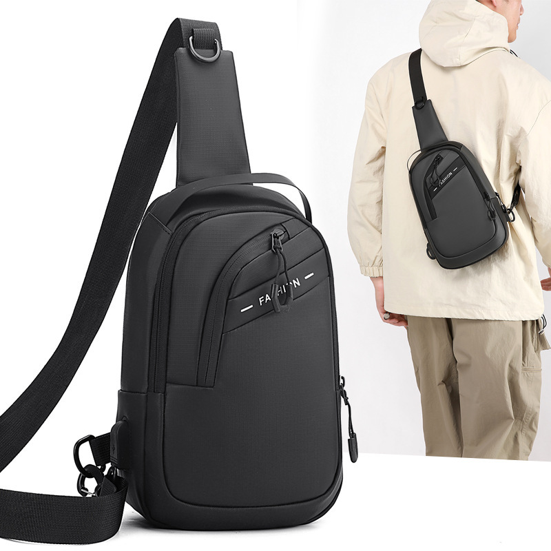 New Fashionable Multifunctional Men's Chest Bag Commuting Casual Convenient Crossbody Bag Large Capacity Outdoor Sports Storage Bag