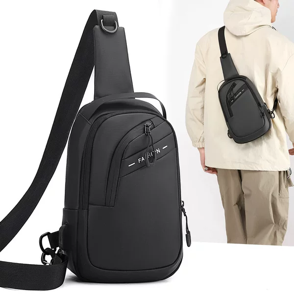 New Fashionable Multifunctional Men's Chest Bag Commuting Casual Convenient Crossbody Bag Large Capacity Outdoor Sports Storage Bag