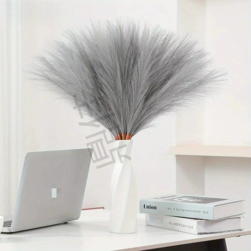 Кросс-бордерное искусственное украшение для дома и свадьбы из тростника и кувшинки, напольное искусственное зеленое растение с одной вилкой, искусственный сорт тростника