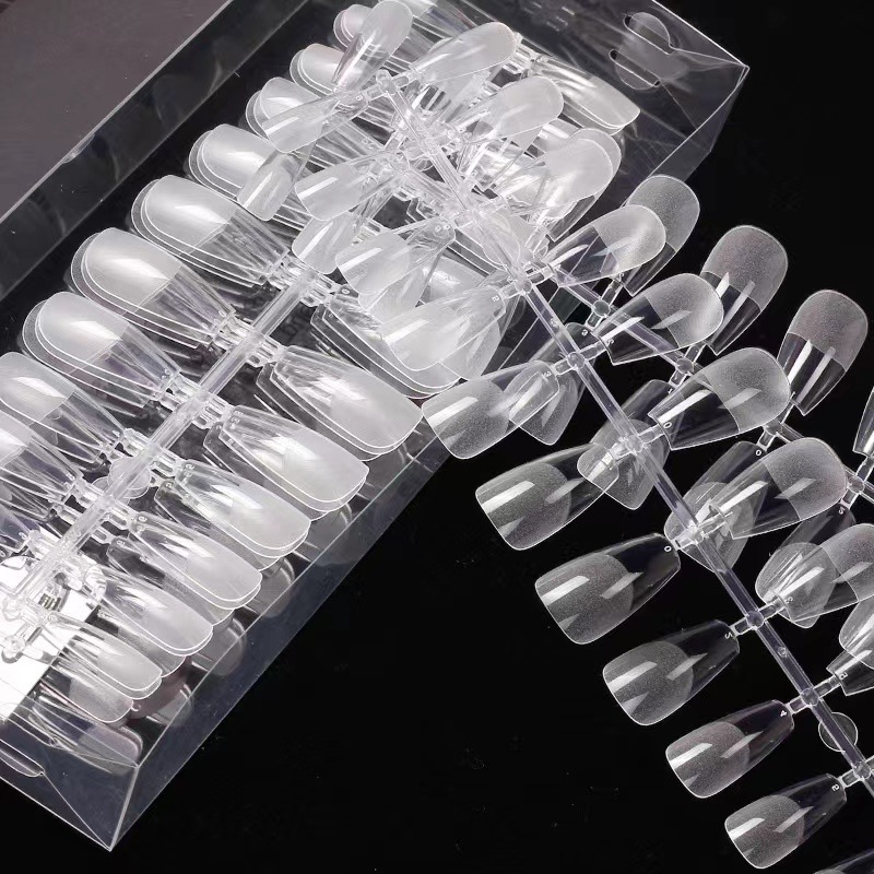 Uñas plegable sin costuras uñas pieza desgaste especial clavo corto cuadrado redondo corto Ballet trapezoidal talla-libre molienda pieza de uñas pieza PVC en caja