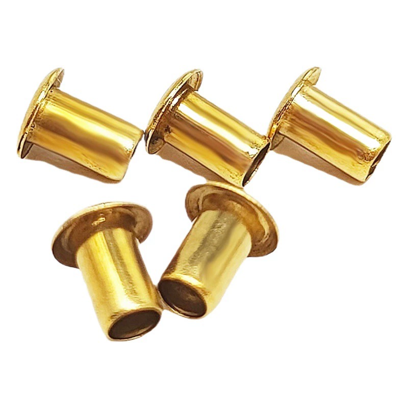 Большое количество медных полых заклепок M2, цифровые прецизионные полые пряжки с ушками, железное никелированное латунное ушко