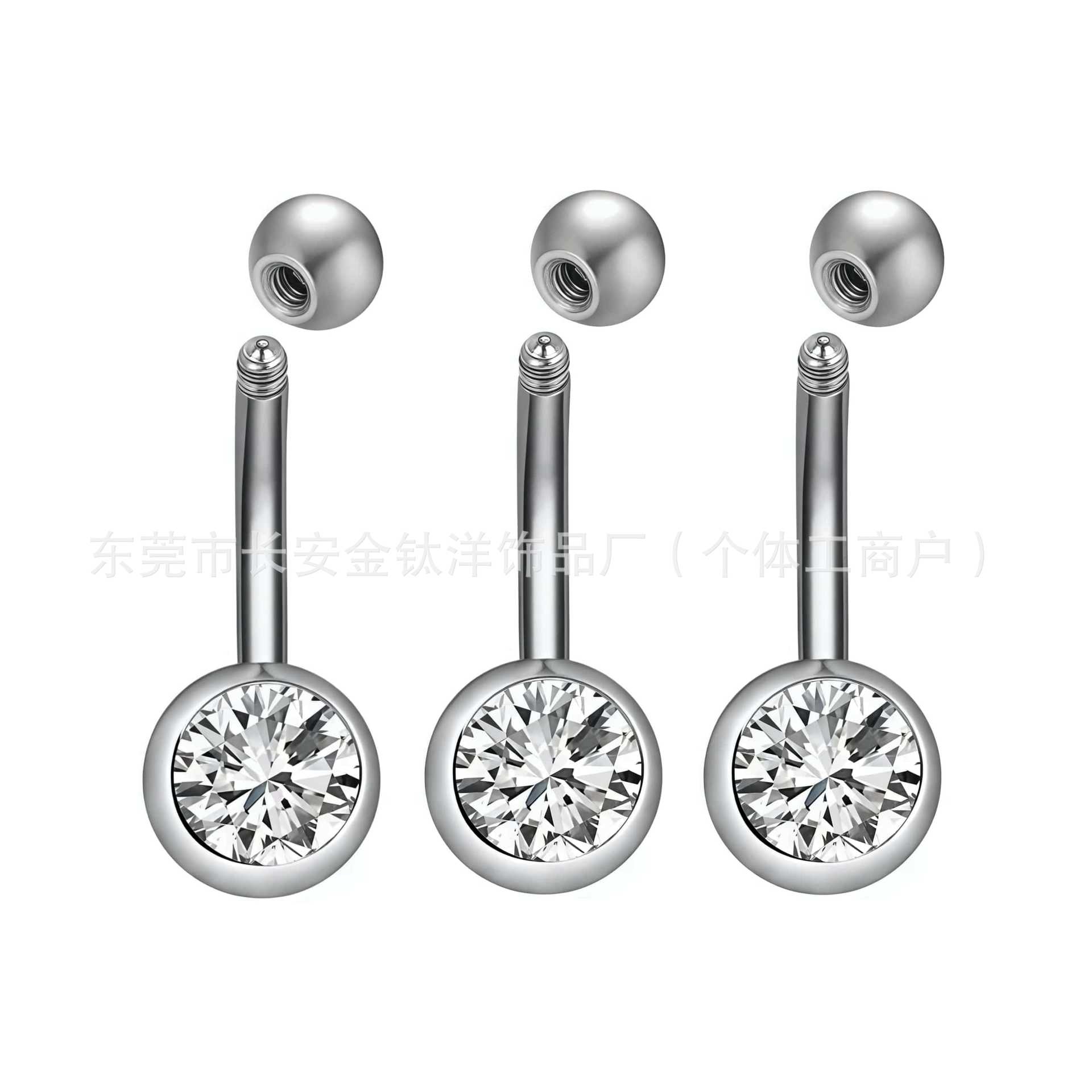 Pointed titanium steel lip stud product view