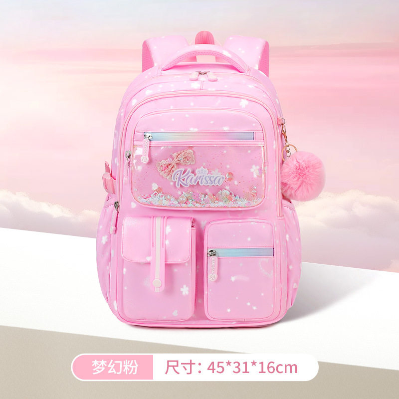 Transfronterizo 2025 nueva mochila escolar de la escuela primaria para niñas 1, 2, 3, 4, 5 a 6 grados Mochila de princesa coreana