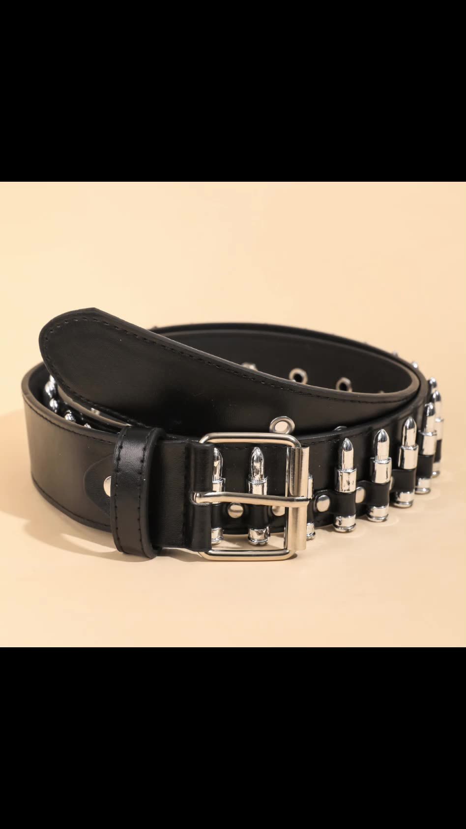 Neuer Gürtel, Nietengürtel, modischer und vielseitiger Bullet-Gürtel im Punk-Stil, trendiger neuer Hosengürtel mit personalisierter Dekoration für Damen, trendig_voghion.com