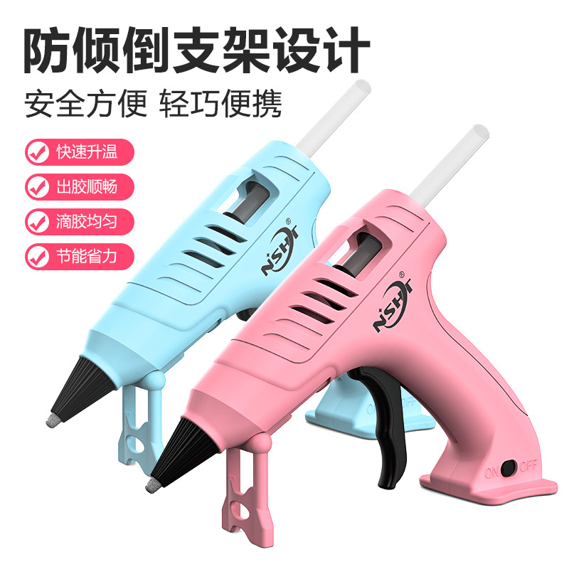 Pistola de pegamento termofusible con batería de litio, fabricante transfronterizo TEMU/Amazon/TT, pistola de pegamento al por mayor para manualidades caseras y bricolaje