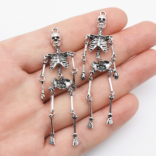 New European and American cross-border retro skull skeleton pendant, diy alloy pendant, Halloween accessories