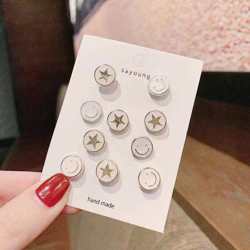 10 piezas de conjunto de la defensa coreana de la luz broche pequeño broche de mujer flor de brazo decoración de flores fijas accesorios de ropa de mujer flores