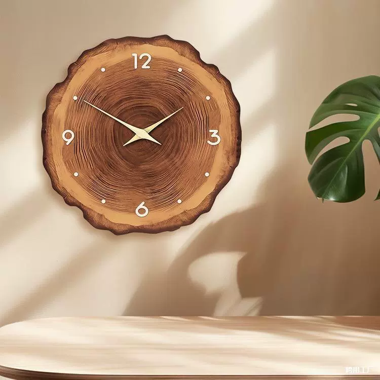 Настенные часы для гостиной в стиле ваби-саби, домашние бесшумные настенные часы с кольцом роста, модные художественные настольные часы, настольное украшение