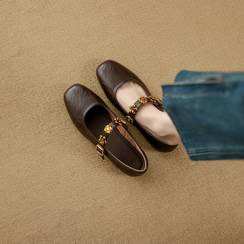 Damen Mary Jane Pumps Mit Schnalle Im Retro-stil_voghion.com