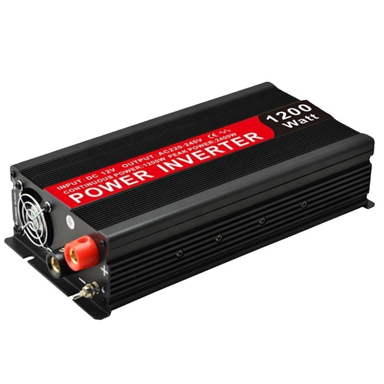 1200W Power Inverter Dc 12V to Ac 220V Off-Grid Black Modified Sine Wave Inverter Transformer