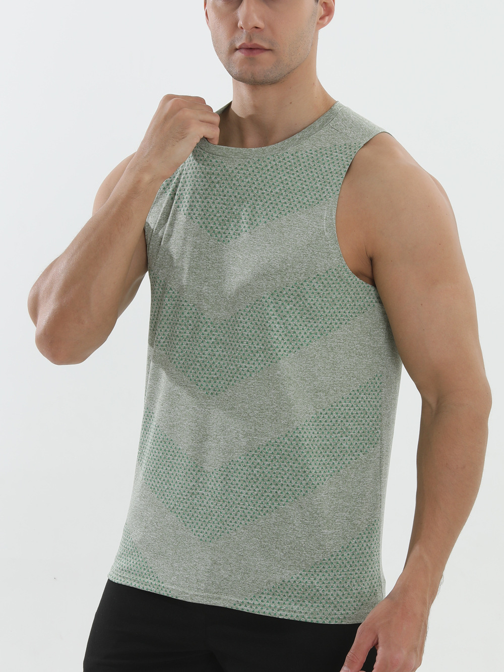 Chalecos de secado rápido para hombres transfronterizos estampados baloncesto de verano corriendo Fitness elasticidad transpirable chalecos de maratón para hombres image 10