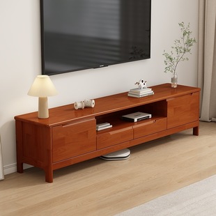 Solid Wood Tv Cabinet Coffee Table Combination Multi-Size Storage Cabinet Floor Cabinet Video Cabinet Modern Simple Home Living Room Small