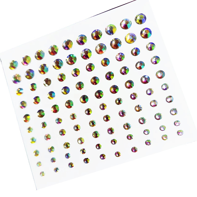 Diamante pegatinas diamante pegatinas creativo DIY ceja cara diamante maquillaje rhinestone cara decoración lágrima diamante color ojo maquillaje Rhinestone