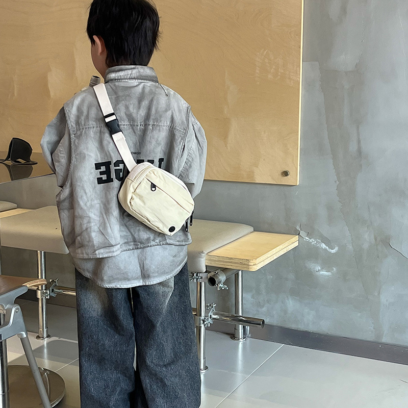 Bolsos de hombro para niños y niñas de moda, deportes de ocio, bolsos de mensajero para niños, nuevos bolsos de lona para niños de color sólido