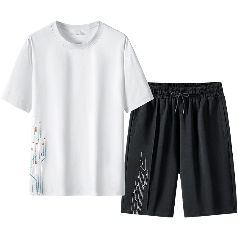 Herrkläder Ungdom sommarsportdräkt pojke snygg stort barn trendig basketuniform högstadieelev kortärmad T-shirt_voghion.com