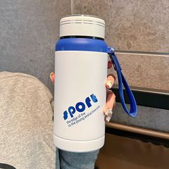 Large-capacity thermos cup for men and women, high-end tea leaking cup, portable and simple tea cup, sports outdoor kettle