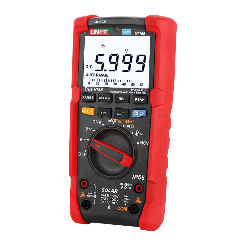 UT196优利德工业品数字光伏万用表交直流1500V电压表自动量程防烧