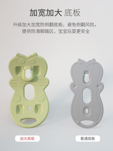 Rocking horse wooden pony children's rocking horse baby slider two-in-one first birthday gift toy anti-fall small rocking horse