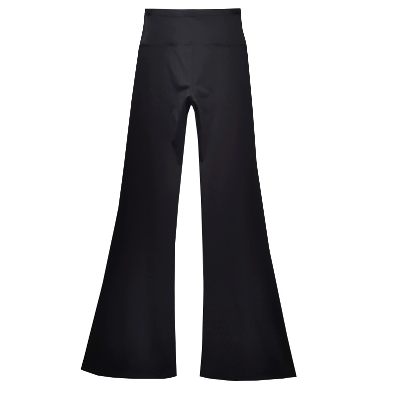 Fleece flared trousers, leggings, long demi-season shark, plus size, fitted