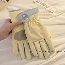 冬季手套女学生可爱防寒保暖骑行加绒加厚棉户外滑雪防风防水骑车