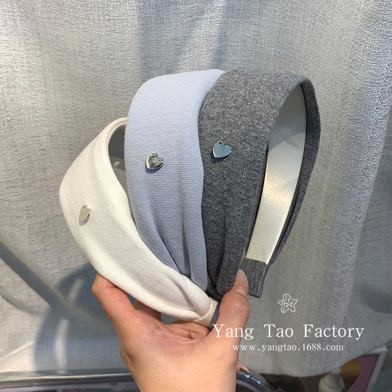 2025 nuevo estilo americano retro novia niña color sólido serie ensanchada diadema superior de cráneo alto que muestra la cara pequeña diadema accesorios para el cabello