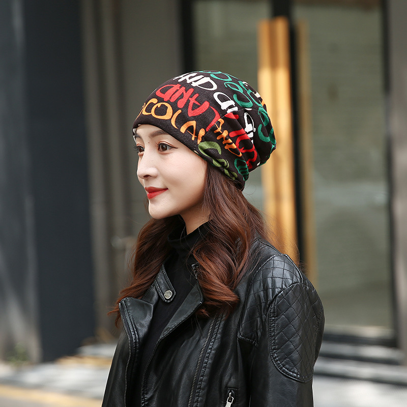 Fashion Vintage Printing Scarf Pile Hats Dual-use Wholesale Nihaojewelry display picture 32