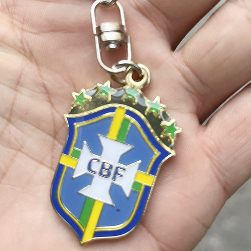 Football fan supplies Brazil Netherlands Italy France England Spain alloy keychain key chain