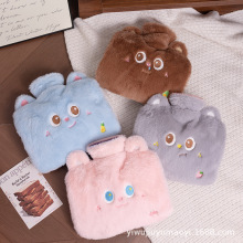 注水热水袋加厚防爆PVC暖水袋充水冷热两用毛绒可拆洗暖手宝冬季