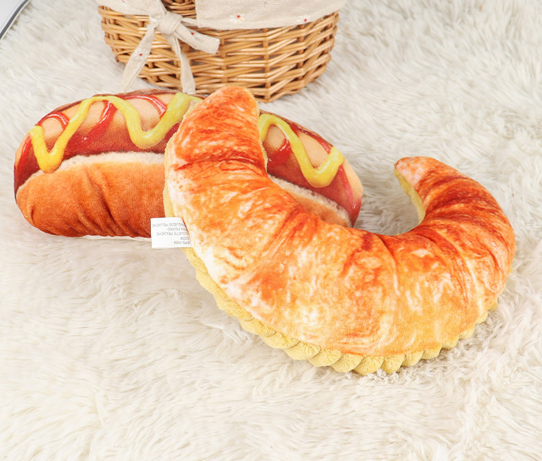 Simulation Hot Dog Baguette Squeeze Sound Bite-resistant Anti-boring Toy Interactive Training Pet Supplies display picture 6