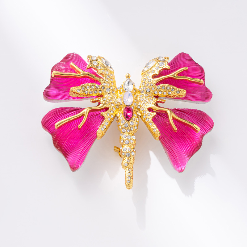 Spilla a farfalla blu dal design originale, ciondolo personalizzato a forma di corsage a doppio scopo_voghion.com