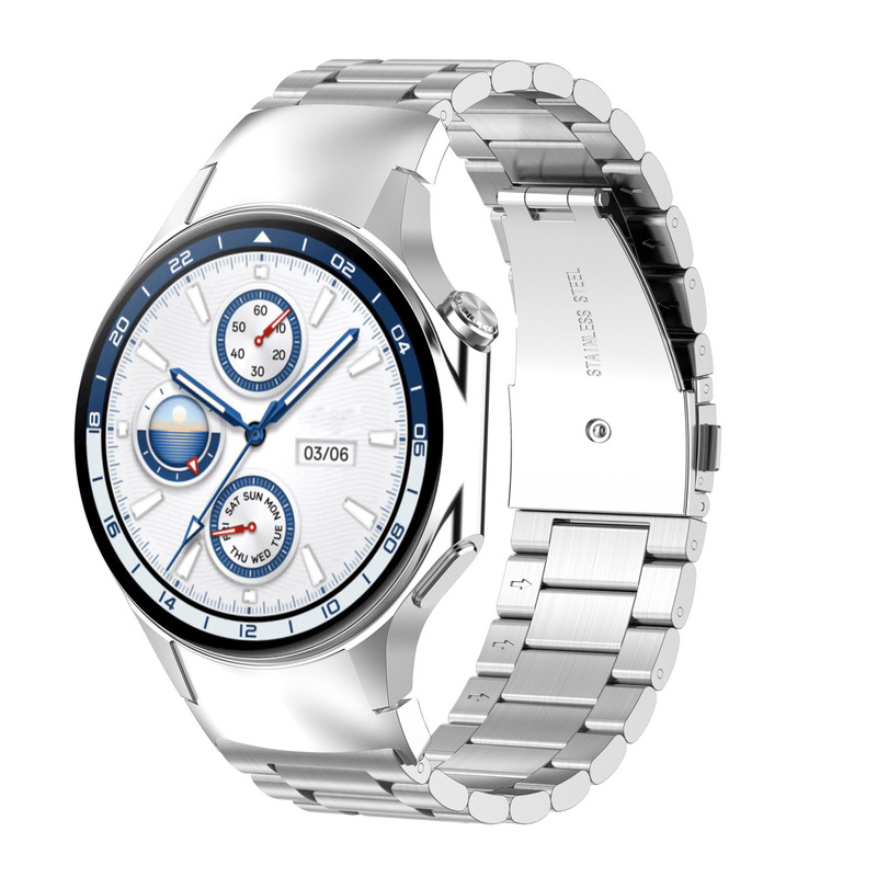 Suitable for Oneplus Watch 3 2R Metal Strap Oppo X2 Watch Three-Bead Stainless Steel Wristband