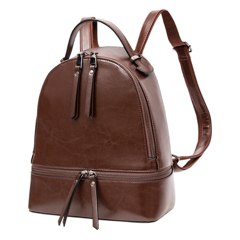 Bolso de mujer 2024 Nuevo bolso de mujer de cuero genuino bolso de mensajero de moda Mochila De todo fósforo bolsa de mensajero de moda casual mochila