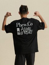 PHEW多色基础花字短袖T恤男女夏季新款美式宽松潮流上衣情侣衣服