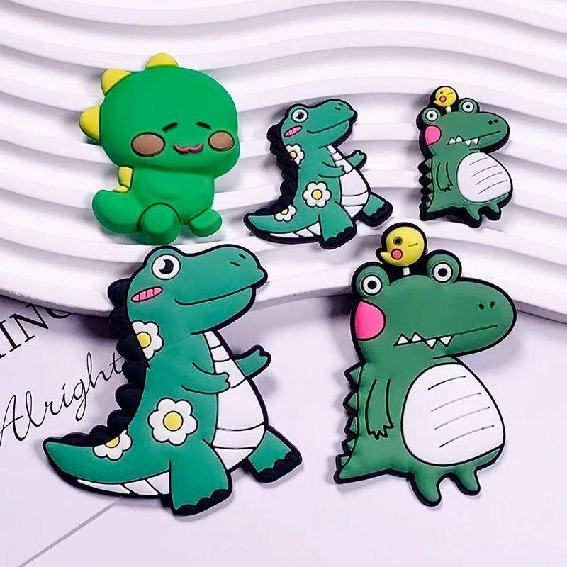 Динозавр Мультфильм ПВХ мягкий аксессуар 2024 год зодиак дракон год мобильный телефон чехол DIY крем клей декоративные аксессуары оптом