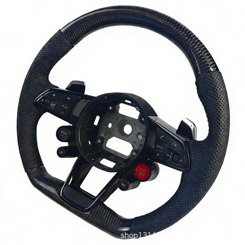 Factory Direct Sales Suitable for Audi R8 Model Steering Wheel, Compatible with A4L B9/A5/Carbon Fiber Modification Upgrade
