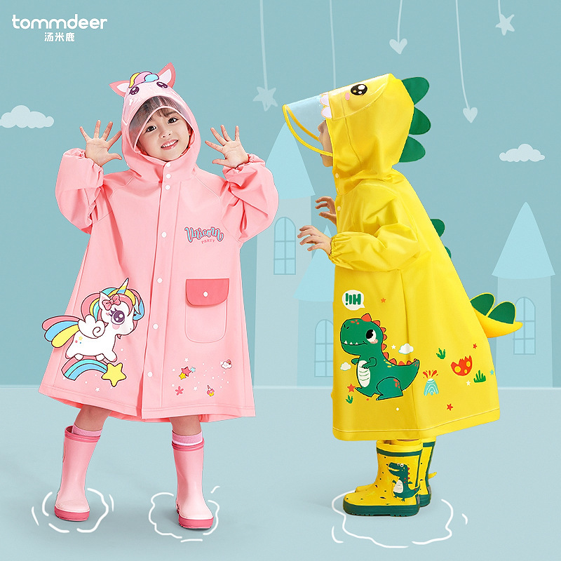 Children's raincoat wholesale girls Boys Girls kindergarten children primary school children baby schoolbag position poncho