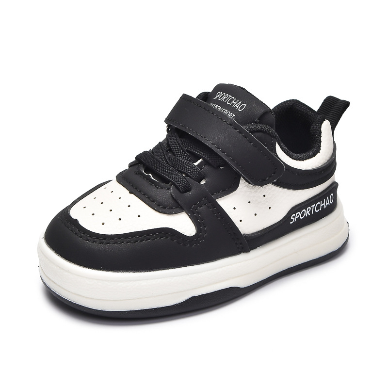 Zapatos de skate para niños, zapatos de bebés de suela suave, zapatos para bebés de otoño 2026, zapatos de altura baja para niñas, zapatos blancos coreanos para niños