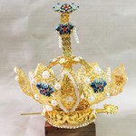 道家法器法衣短长褂八卦帽混元巾六角帽火焰八景泰蓝莲花冠护身符